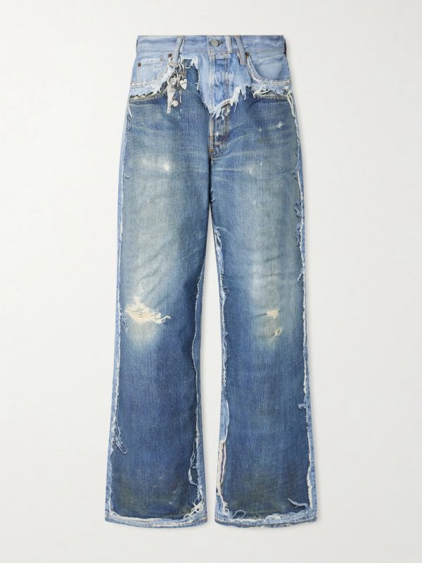 1981 Wide-Leg Trompe L'oeil Printed Organic Jeans 1981 Wide-Leg Trompe L'oeil Printed Organic Jeans