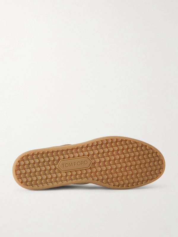 Terence Leather-Trimmed Nubuck Sneakers - E1 Terence Leather-Trimmed Nubuck Sneakers - E1