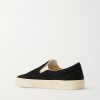 Perforated Suede Slip-On Sneakers - BK Perforated Suede Slip-On Sneakers - BK