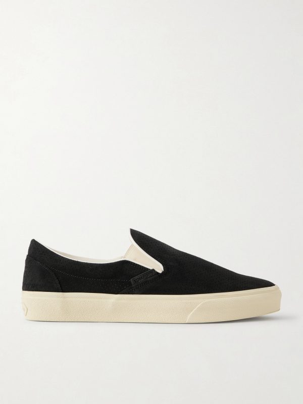 Perforated Suede Slip-On Sneakers Perforated Suede Slip-On Sneakers