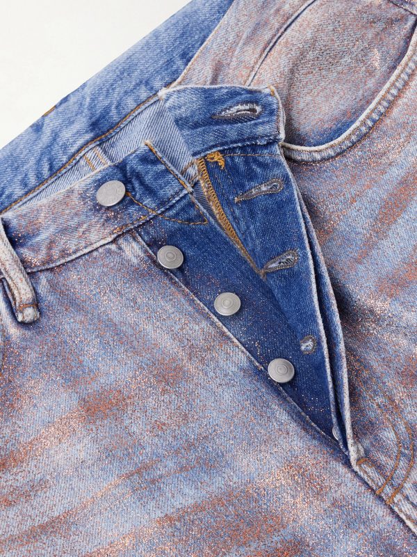 Wide-Leg Glittered Jeans - E1 Wide-Leg Glittered Jeans - E1