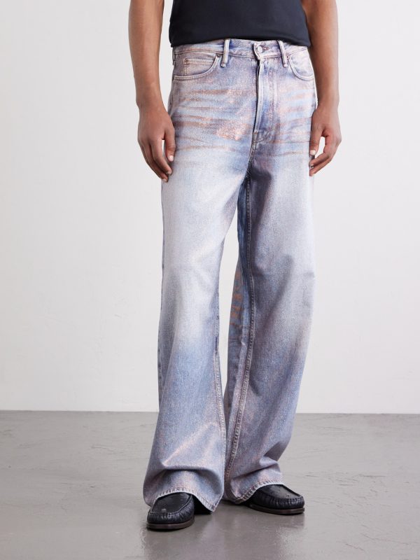 Wide-Leg Glittered Jeans - FR Wide-Leg Glittered Jeans - FR