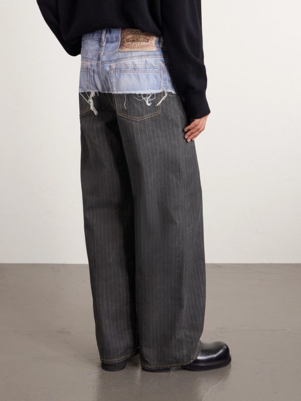 1981 Straight-Leg Trompe L'oeil Organic Jeans - BK