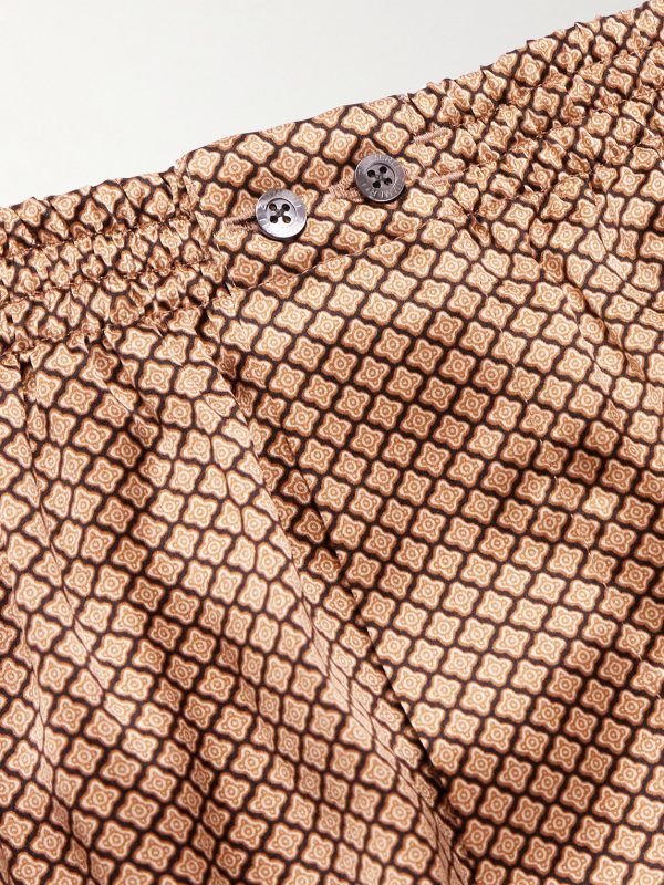 Printed Silk-Satin Boxer Shorts - CU