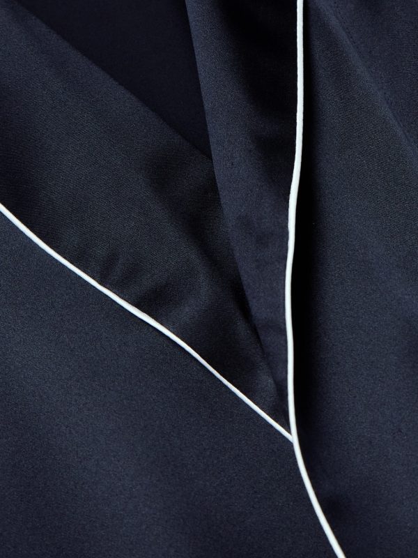 Belted Silk-Satin Robe - CU Belted Silk-Satin Robe - CU