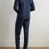 Sea Island Cotton Pyjama Set - BK Sea Island Cotton Pyjama Set - BK