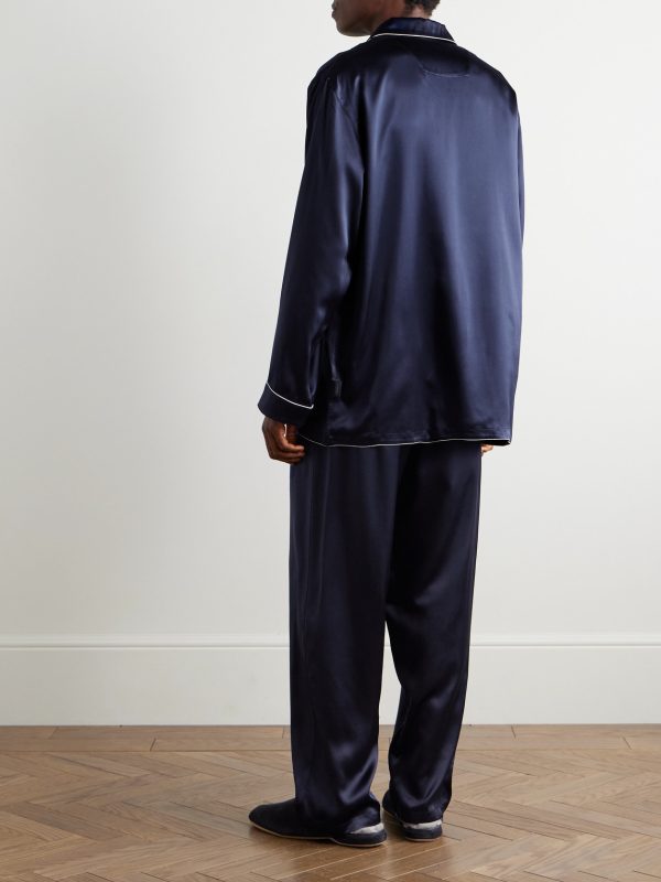 Silk-Satin Pyjama Set - BK Silk-Satin Pyjama Set - BK