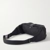 Nox Leather-Trimmed Nylon Belt Bag - BK