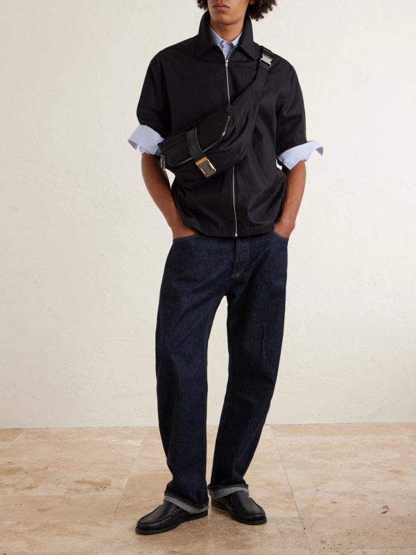 Nox Leather-Trimmed Nylon Belt Bag - FR