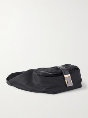 Nox Leather-Trimmed Nylon Belt Bag