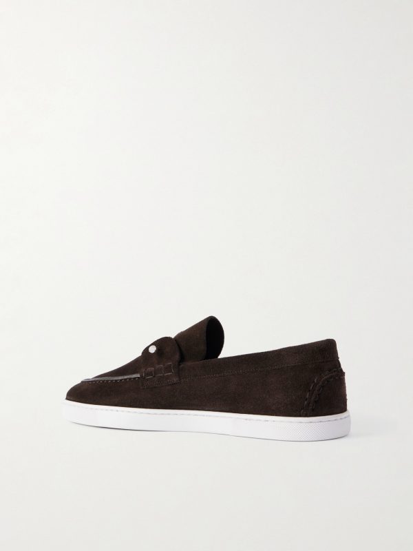 Chambeliboat Embellished Suede Loafers - BK Chambeliboat Embellished Suede Loafers - BK