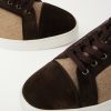 Louis Junior Grosgrain-Trimmed Suede and Canvas Sneakers - CU Louis Junior Grosgrain-Trimmed Suede and Canvas Sneakers - CU