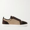 Louis Junior Grosgrain-Trimmed Suede and Canvas Sneakers Louis Junior Grosgrain-Trimmed Suede and Canvas Sneakers