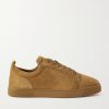 Louis Junior Grosgrain-Trimmed Suede Sneakers