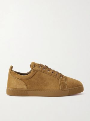 Louis Junior Grosgrain-Trimmed Suede Sneakers Louis Junior Grosgrain-Trimmed Suede Sneakers