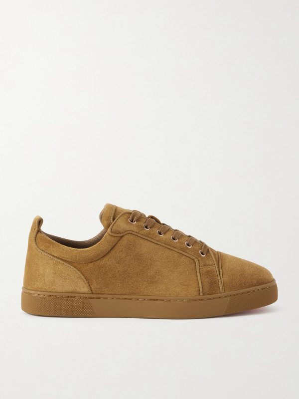 Louis Junior Grosgrain-Trimmed Suede Sneakers
