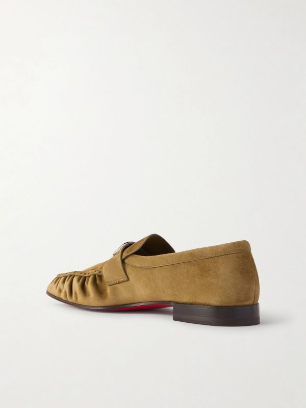 Mocallista Embellished Suede Penny Loafers - BK Mocallista Embellished Suede Penny Loafers - BK