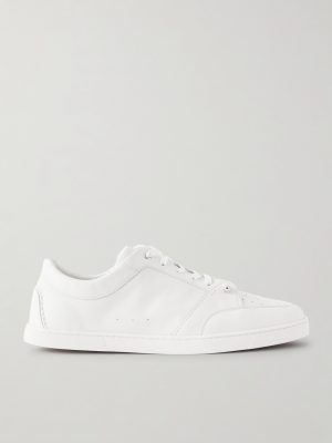 Chambelisneak Embellished Perforated Leather Sneakers