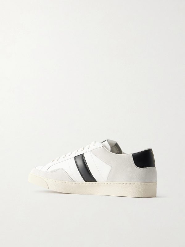 Blake Suede-Trimmed Leather Sneakers - BK