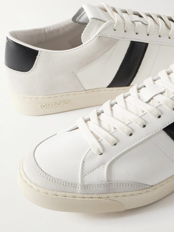 Blake Suede-Trimmed Leather Sneakers - CU