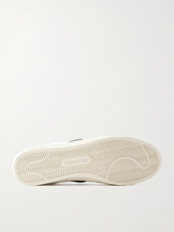 Blake Suede-Trimmed Leather Sneakers - E1