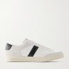 Blake Suede-Trimmed Leather Sneakers
