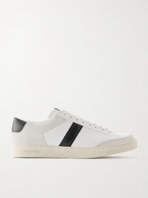 Blake Suede-Trimmed Leather Sneakers Blake Suede-Trimmed Leather Sneakers