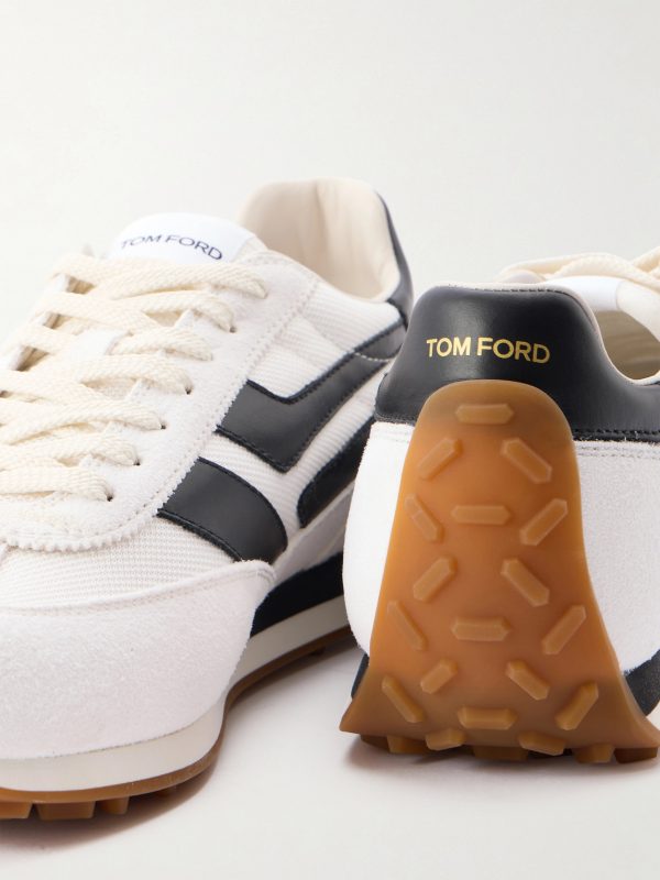 Mick Leather-Trimmed Suede and Mesh Sneakers - CU Mick Leather-Trimmed Suede and Mesh Sneakers - CU