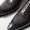 Elkan Croc-Effect Leather Oxford Shoes - CU Elkan Croc-Effect Leather Oxford Shoes - CU