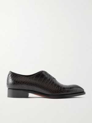 Elkan Croc-Effect Leather Oxford Shoes Elkan Croc-Effect Leather Oxford Shoes