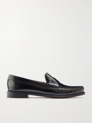 Polished-Leather Loafers
