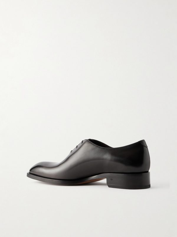 Whole-Cut Leather Oxford Shoes - BK