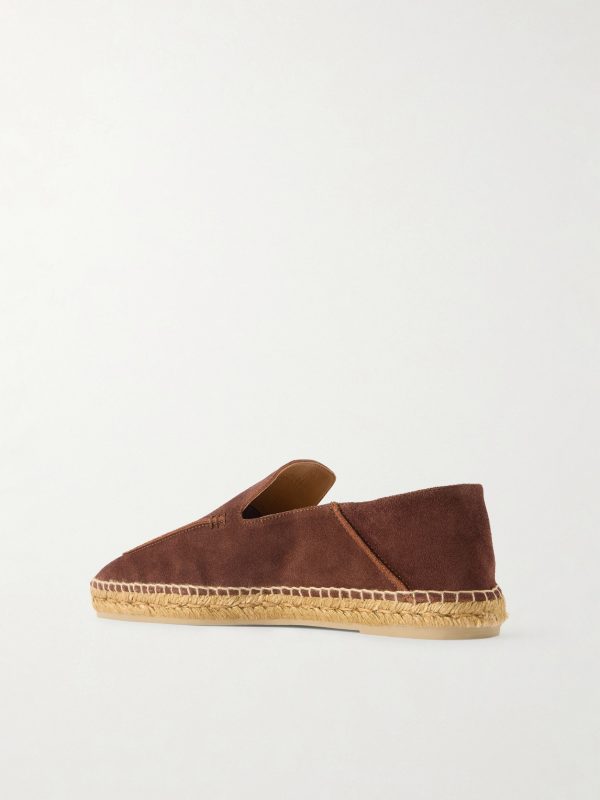 Finn Collapsible-Heel Suede Espadrilles - BK Finn Collapsible-Heel Suede Espadrilles - BK