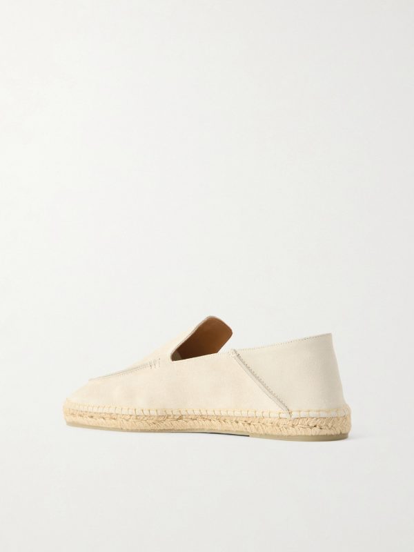 Finn Collapsible-Heel Suede Espadrilles - BK
