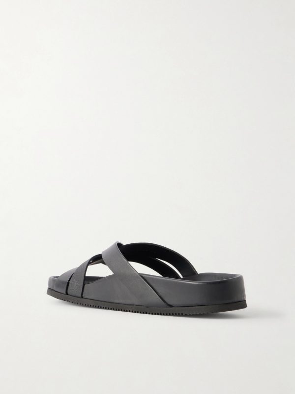 Woven Leather Sandals - BK
