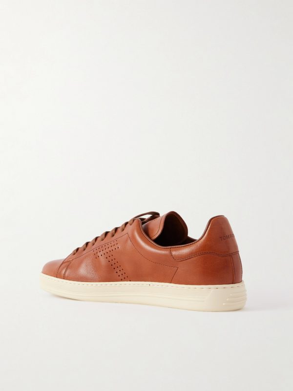 Warwick Perforated Leather Sneakers - BK Warwick Perforated Leather Sneakers - BK