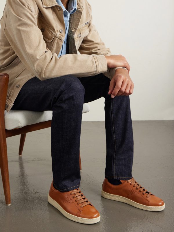 Warwick Perforated Leather Sneakers - OU Warwick Perforated Leather Sneakers - OU
