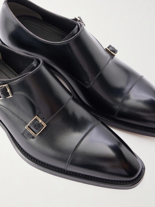 Elkan Leather Monk-Strap Shoes - CU