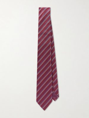 8.5cm Striped Silk-Jacquard Tie
