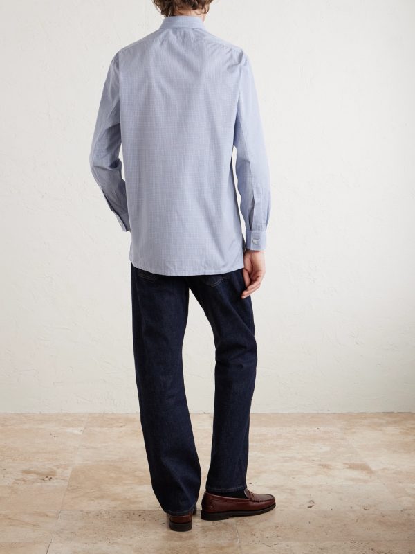 Checked Cotton-Poplin Shirt - BK Checked Cotton-Poplin Shirt - BK