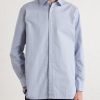 Checked Cotton-Poplin Shirt - OU Checked Cotton-Poplin Shirt - OU