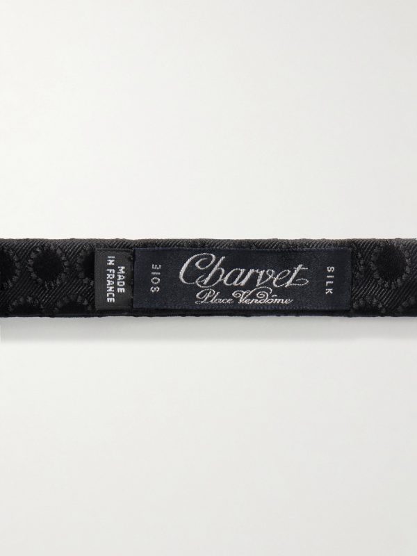 Pre-Tied Embroidered Silk Bow Tie - BK Pre-Tied Embroidered Silk Bow Tie - BK