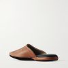 Full-Grain Leather Slippers - BK Full-Grain Leather Slippers - BK