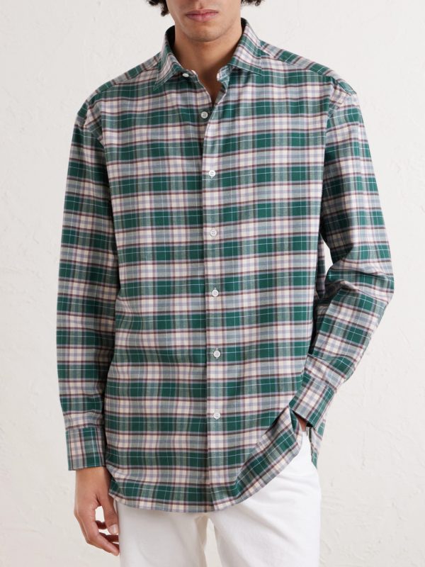 Checked Cotton-Flannel Shirt - FR Checked Cotton-Flannel Shirt - FR