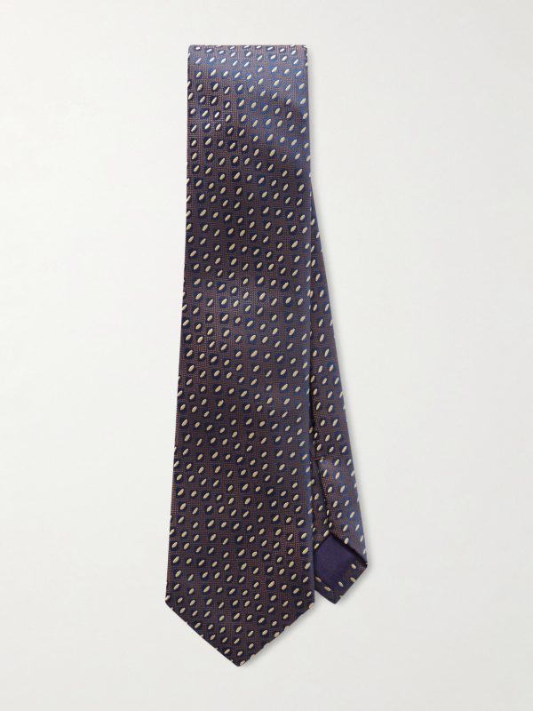 8.5cm Embroidered Silk-Jacquard Tie