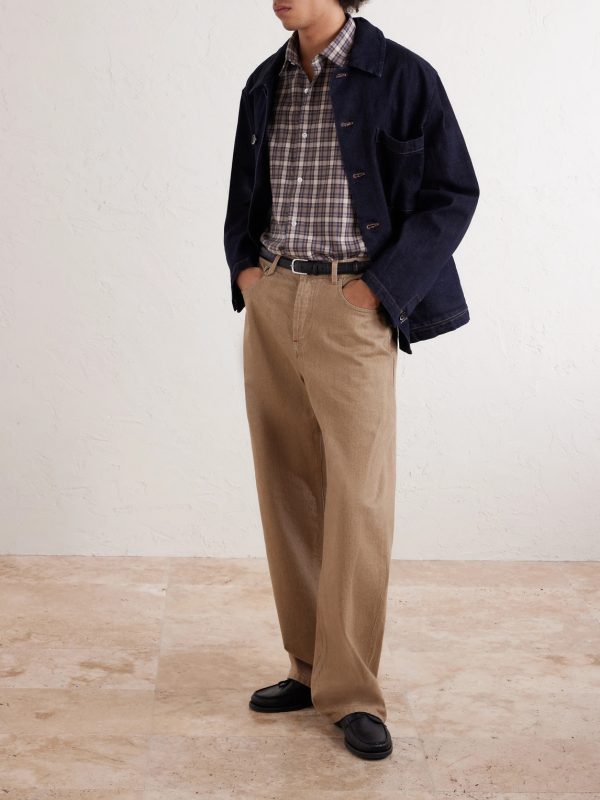 Checked Cotton-Flannel Shirt - OU Checked Cotton-Flannel Shirt - OU