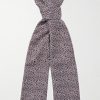 Printed Silk-Voile Scarf