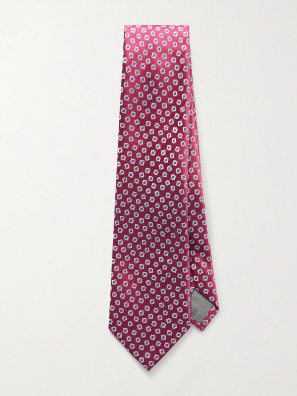 8cm Embroidered Silk Tie 8cm Embroidered Silk Tie