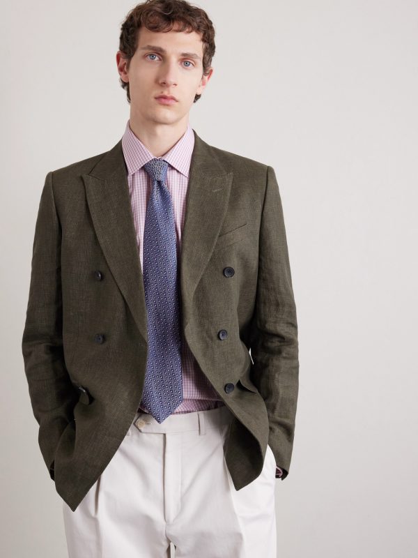 8.5cm Embroidered Silk-Jacquard Tie - OU