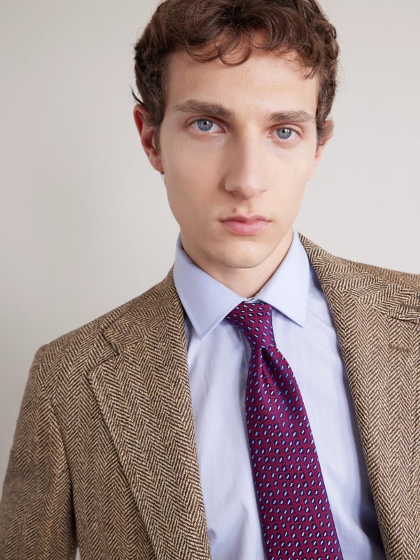 8.5cm Embroidered Silk-Jacquard Tie - FR